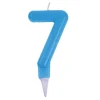 Bougie d'Anniversaire Paillette Chiffre 7 7cm Bleu