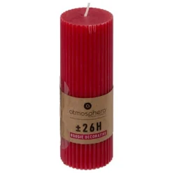 Bougie Déco Demi 14cm Rouge