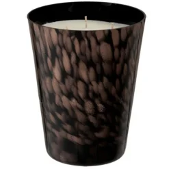 Bougie Parfumée Bois de Santal 20cm Noir & Or