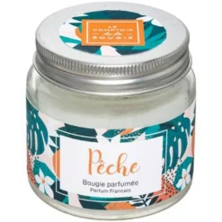Bougie Parfumée en Verre Bocal 65g Pêche