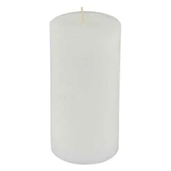 Bougie Pilier Déco Rustique 10cm Blanc