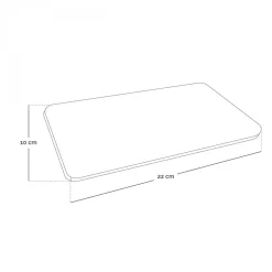 Bouillotte chauffante ou refroidissante 10 x 22cm déhoussable pour toutes parties du corps - Cosy - Beige