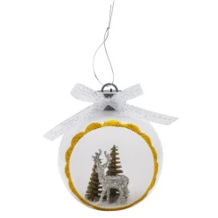 Boule de renne lumineuse 10 x 8 x 12 cm