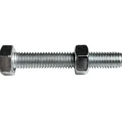 Boulon tête hexagonale et écrou Vissal finition zinguée Ø10 x 60 mm lot de 3