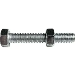 Boulon tête hexagonale et écrou Vissal finition zinguée Ø6 x 50 mm lot de 10