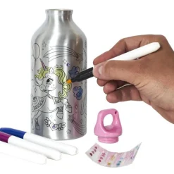 Bouteille de Transport à Colorier Licorne 55cl Argent