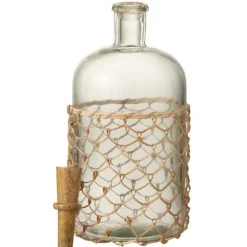 Bouteille Design Tricot 32cm Transparent & Naturel