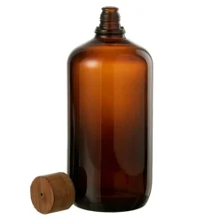 Bouteille en Verre Vintage 33cm Marron