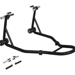 Béquille d'atelier moto avant leve moto support pour moto avec bras oscillant en U et en L, support universel de levage pour atelier en acier noir