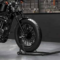 Béquille d'atelier moto avant leve moto support pour moto avec bras oscillant en U et en L, support universel de levage pour atelier en acier noir