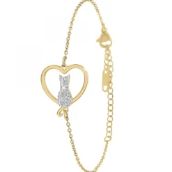 Bracelet chat par SC Bohème orné de Cristaux scintillants