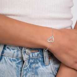 Bracelet cœur par SC Crystal orné de Zirconium