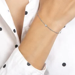 Bracelet cœur par SC Crystal orné d'un véritable diamant blanc