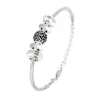 Bracelet de charms perles blancs et acier SC Crystal