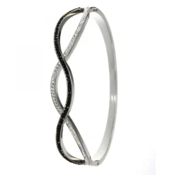 Bracelet en acier inoxydable par SC Crystal orné de cristaux scintillants