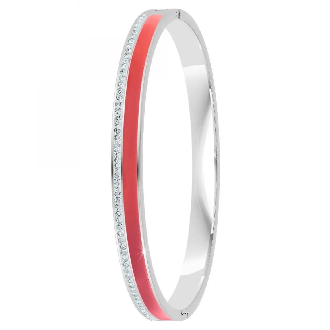 Bracelet en Résine colorée ayant un aspect proche de l'Email orné de Cristaux scintillants par SC Crystal