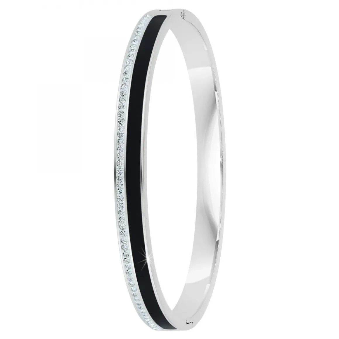 Bracelet en Résine colorée ayant un aspect proche de l'Email orné de Cristaux scintillants par SC Crystal