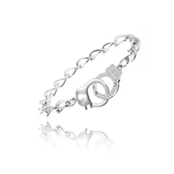 Bracelet menottes SC Crystal orné de Cristaux scintillants