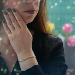 Bracelet Or 18 Carats 750/00 Maille Anglaise Jaune - Femme