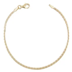 Bracelet Or 18 Carats 750/000 Maille Haricot Jaune - Femme