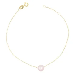 Bracelet Or et Perle Rose - Femme