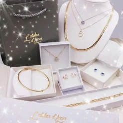 Bracelet Or Jaune - Coeur Pavé de Zirconiums