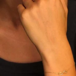 Bracelet Or Jaune - Motif Infini - Femme