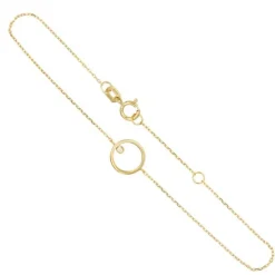 Bracelet Or Jaune et Diamants - Motif Anneau