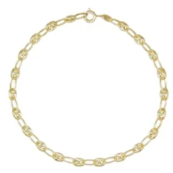 Bracelet Or Jaune Maille Grain de Café - Femme