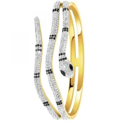 Bracelet serpent en acier inoxydable par SC Bohème