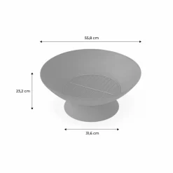 Braséro bois Ø56cm - Lavo noir - Chauffage extérieur en fonte. feu de bois. brasier