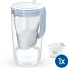 BRITA Carafe en verre bleue (2,5L) inclus 1 cartouche filtrante BRITA MAXTRA PRO All-in-1