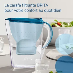 BRITA Carafe filtrante Marella bleu (2,4L) inclus 1 cartouche filtrante MAXTRA PRO All-in-1