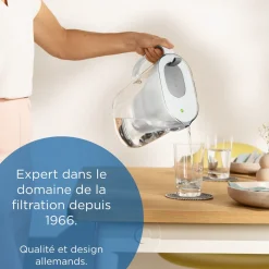 BRITA Carafe filtrante Style grise (2,4L) inclus 1 cartouche filtrante MAXTRA PRO All-in-1