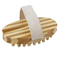 Brosse de massage et de drainage, anti-cellulite en bambou 42 cm avec manche amovible et poignée de maintien