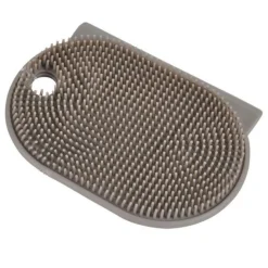 Brosse Multifonction Silicone Plate 12cm Taupe