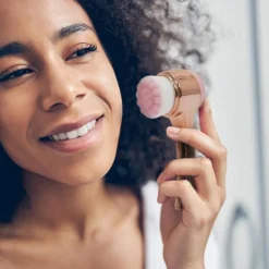 Brosse Visage 2 en 1 Double Action 13cm Rose