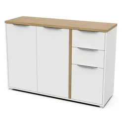 Buffet 3 portes 2 tiroirs L121 cm ILYES