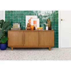 Buffet 3 portes en bois OLIVER - Marron