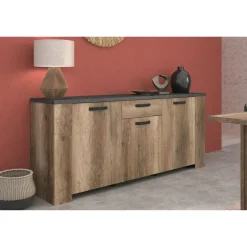 Buffet 3 portes et 1 tiroir L182 cm TORSTEN
