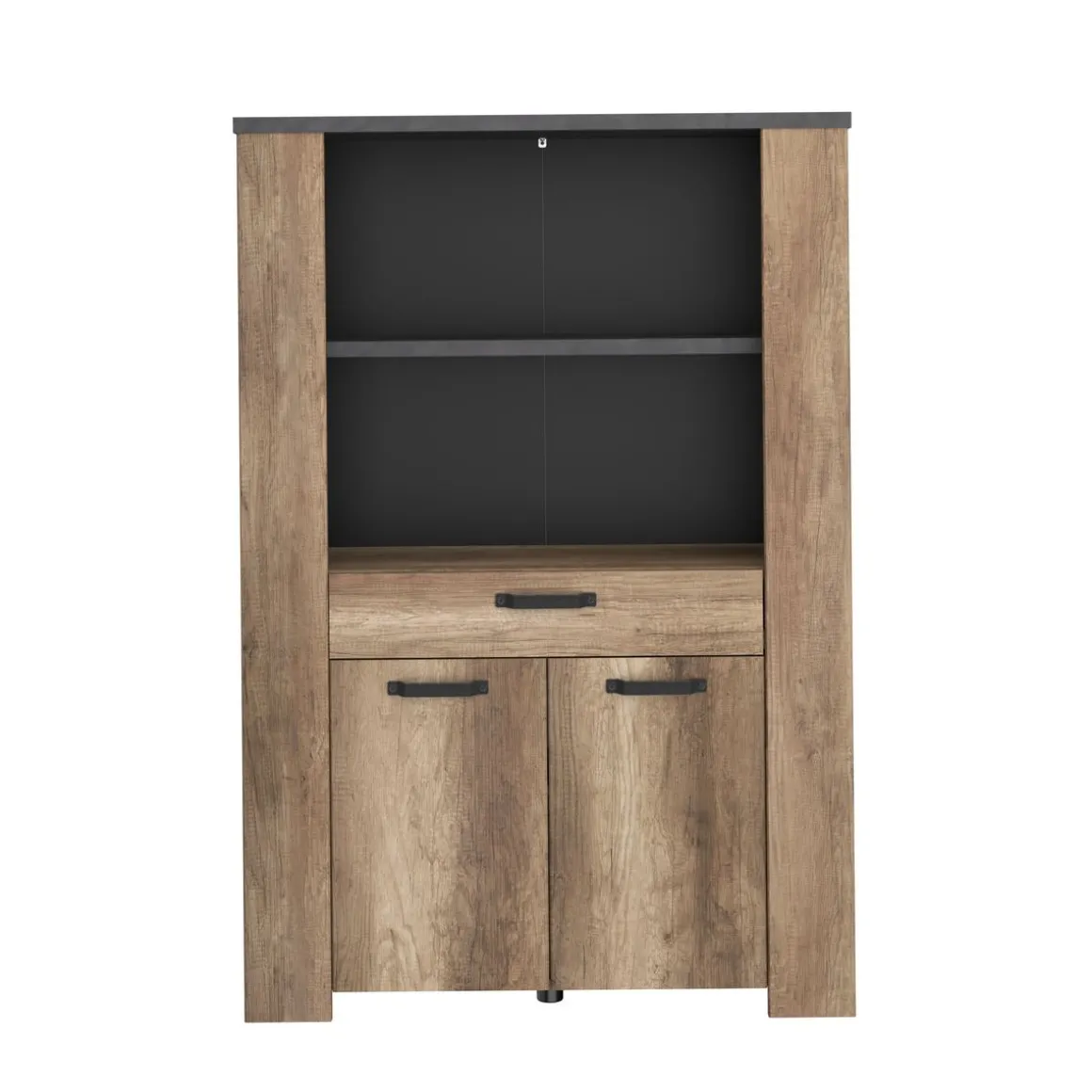 Buffet haut 2 portes, 1 tiroir et 1 étagère L110 cm TORSTEN