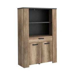 Buffet haut 2 portes, 1 tiroir et 1 étagère L110 cm TORSTEN