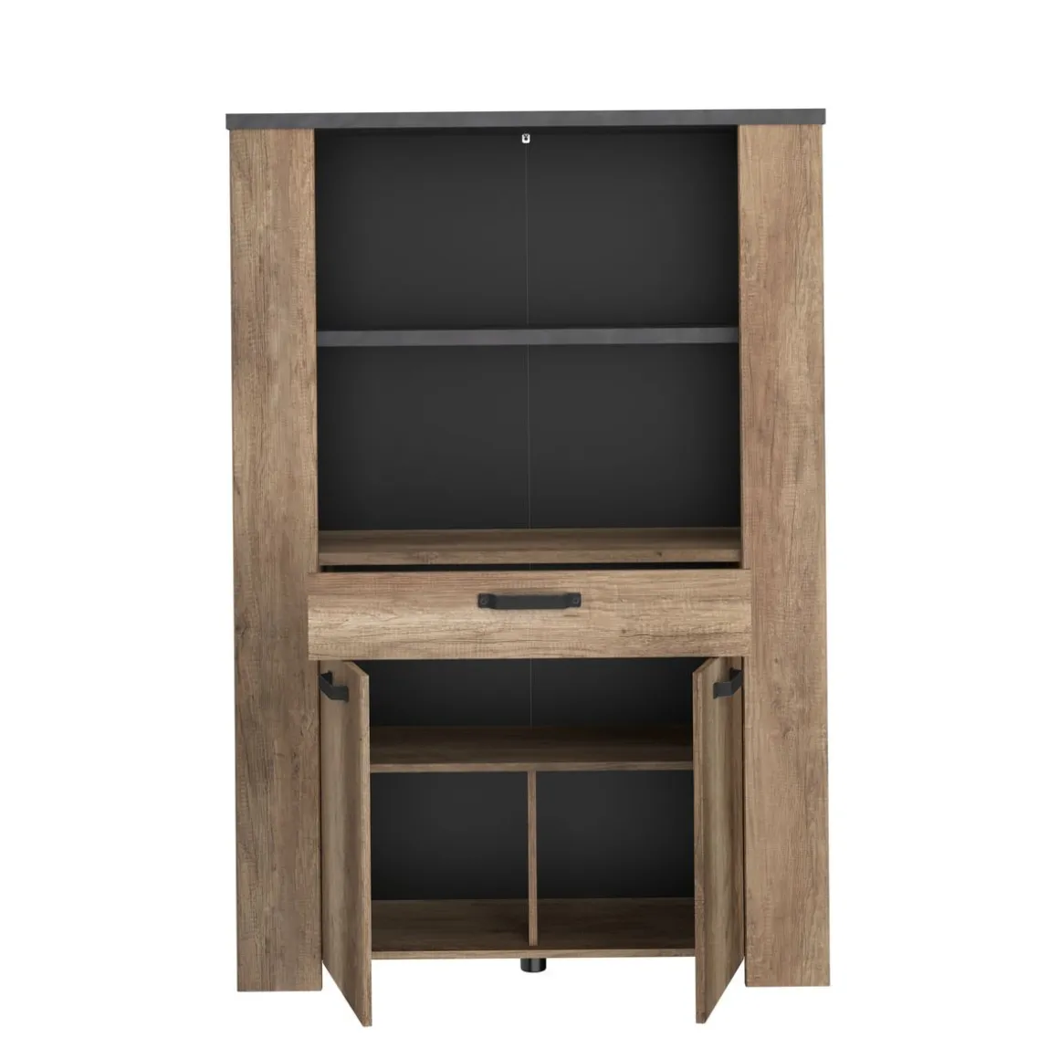 Buffet haut 2 portes, 1 tiroir et 1 étagère L110 cm TORSTEN