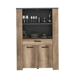 Buffet haut 2 portes, 1 tiroir et 1 étagère L110 cm TORSTEN