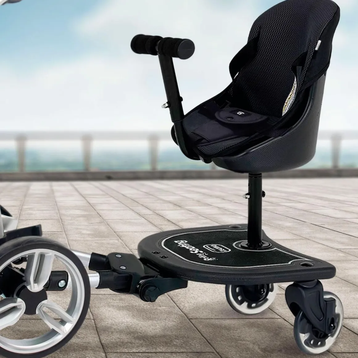 Buggy Board avec siège gris