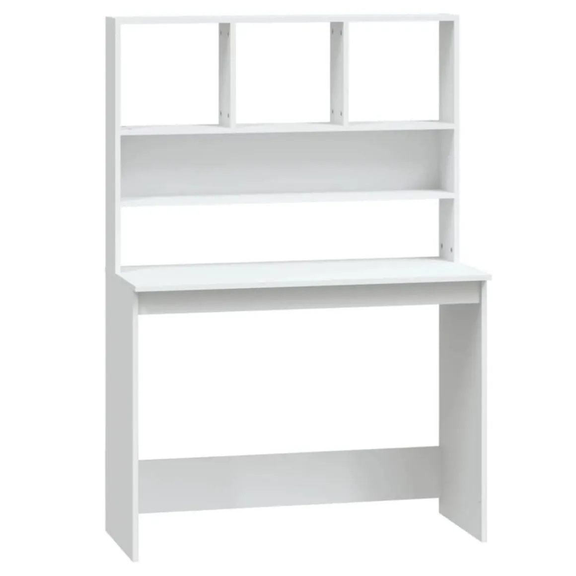 Bureau avec etageres Blanc 102x45x148 cm Bois d'ingenierie