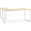 Bureau d'Angle Design Abigano 170cm Naturel & Blanc