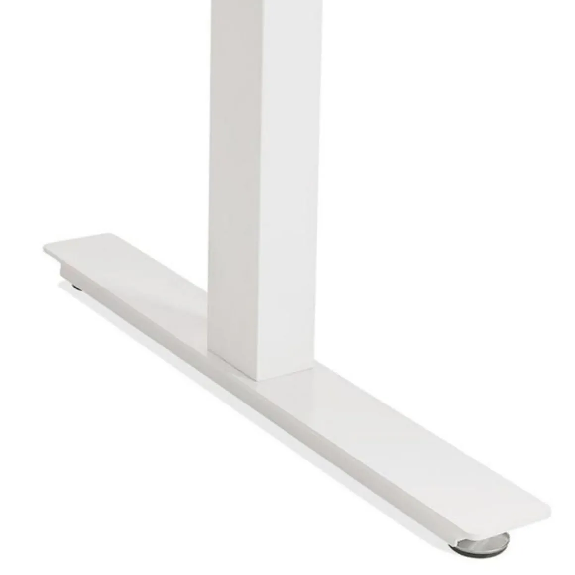 Bureau Design Réglable Électrique 140cm Naturel & Blanc