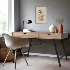 Bureau droit 2 tiroirs L100cm BROOKLINE