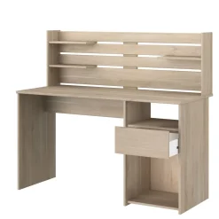 Bureau droit avec crédence et rangements L138cm PIA